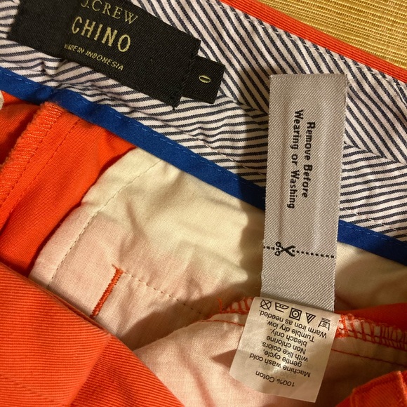 J CREW Orange Chino Short Shorts with Pockets Womens Size 0 - Picture 11 of 16